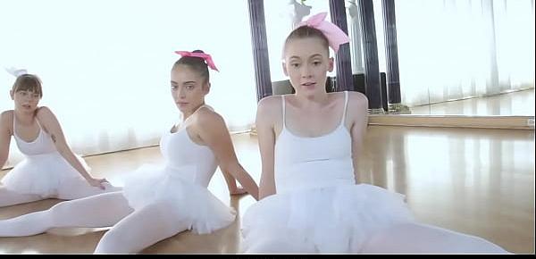  Ballerina teens get fucked by their new slick teacher